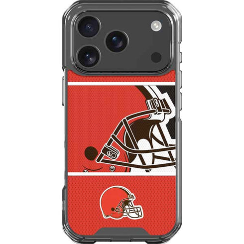 NFL Cleveland Browns Zone Block iPhone 18 Pro Clear Case