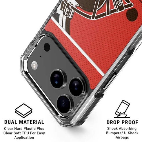 NFL Cleveland Browns Zone Block iPhone 18 Pro Clear Case