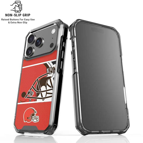 NFL Cleveland Browns Zone Block iPhone 18 Pro Clear Case