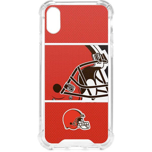 NFL Cleveland Browns Zone Block iPhone XS Clear Case