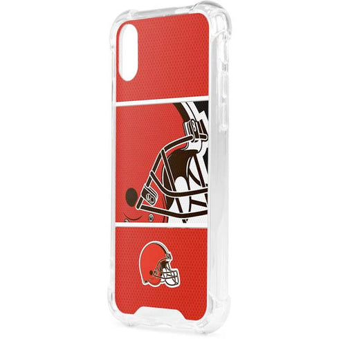 NFL Cleveland Browns Zone Block iPhone XS Clear Case