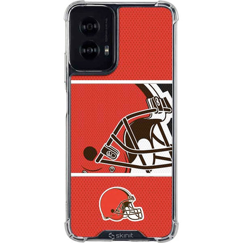 NFL Cleveland Browns Zone Block Moto G Power 5G (2024) Clear Case