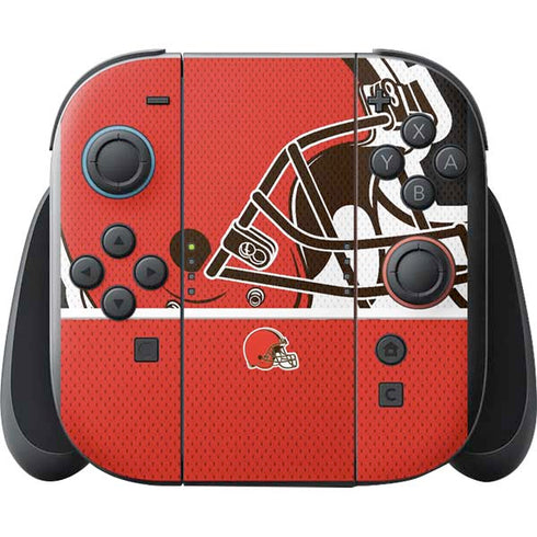 NFL Cleveland Browns Zone Block Nintendo Switch 2 (2025) with Joy-Con Skin
