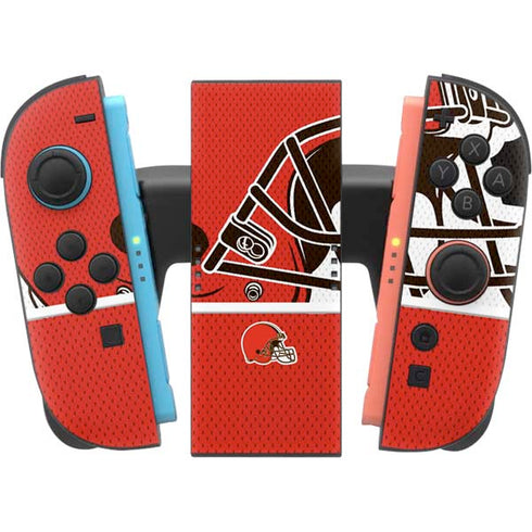 NFL Cleveland Browns Zone Block Nintendo Switch 2 (2025) Joy-Con Controller Skin