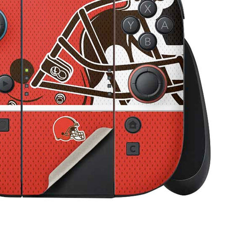 NFL Cleveland Browns Zone Block Nintendo Switch 2 (2025) Joy-Con Controller Skin