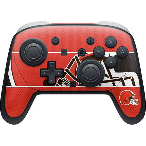 NFL Cleveland Browns Zone Block Nintendo Switch 2 (2025) Pro Controller Skin