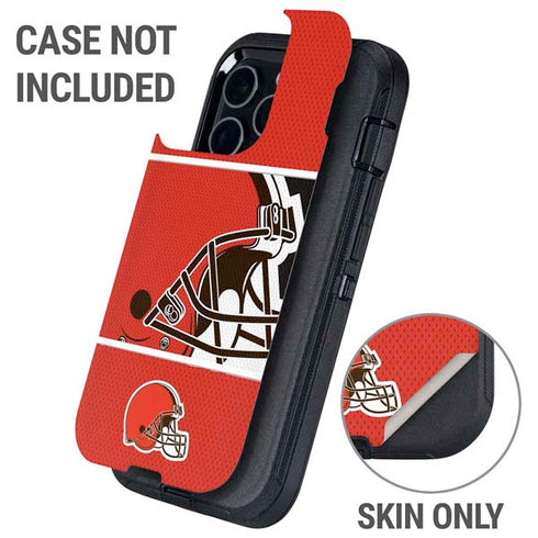 NFL Cleveland Browns Zone Block Otterbox Defender iPhone Skin