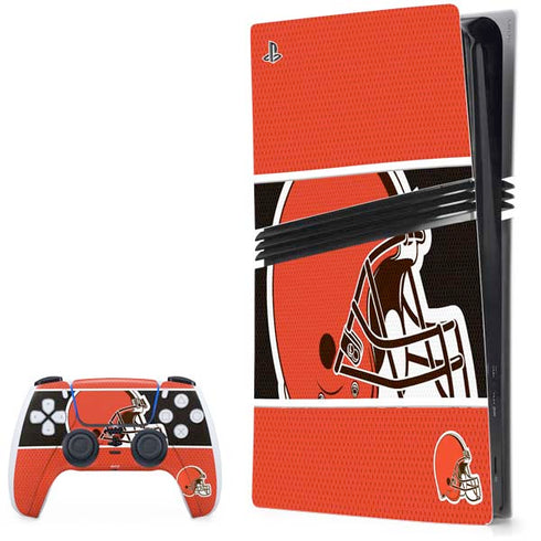 NFL Cleveland Browns Zone Block PS5 Pro Bundle Skin