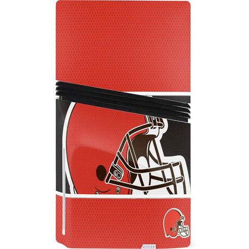 NFL Cleveland Browns Zone Block PS5 Pro Disk Console Skin