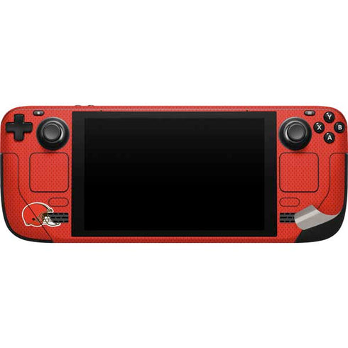 NFL Cleveland Browns Zone Block Steam Deck Handheld Gaming Computer Skin