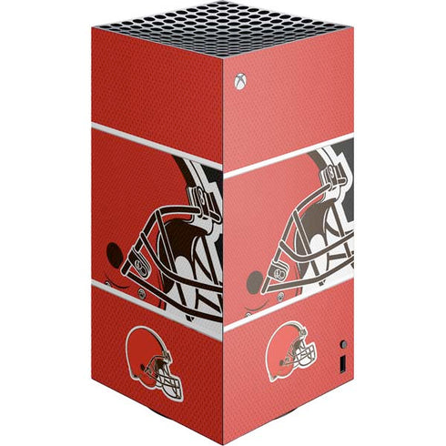 NFL Cleveland Browns Zone Block XBox Series X Digital Edition Console Skin