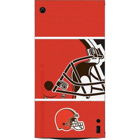 NFL Cleveland Browns Zone Block XBox Series X Digital Edition Console Skin