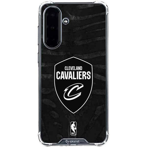 NBA Cleveland Cavaliers Black Animal Print Galaxy A36 5G Clear Case