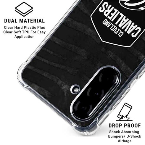 NBA Cleveland Cavaliers Black Animal Print Galaxy A36 5G Clear Case