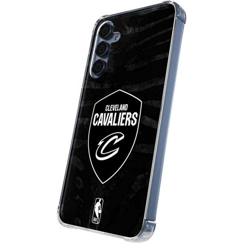 NBA Cleveland Cavaliers Black Animal Print Galaxy A55 5G Clear Case