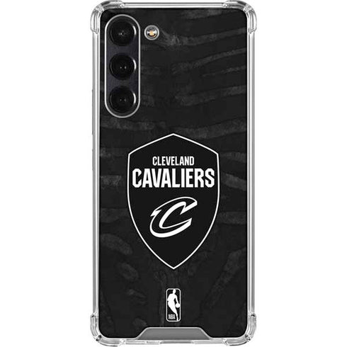 NBA Cleveland Cavaliers Black Animal Print Galaxy S24 FE Clear Case