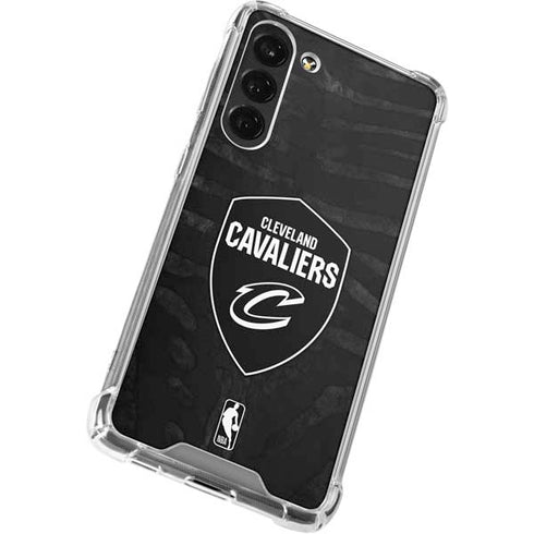 NBA Cleveland Cavaliers Black Animal Print Galaxy S24 FE Clear Case