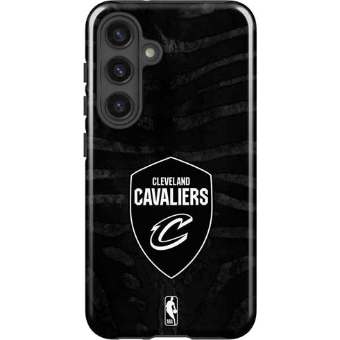 NBA Cleveland Cavaliers Black Animal Print Galaxy S25 Impact Case