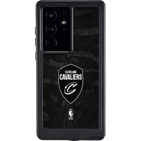 NBA Cleveland Cavaliers Black Animal Print Galaxy S24 Ultra Waterproof Case