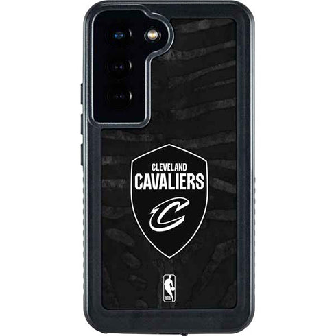 NBA Cleveland Cavaliers Black Animal Print Galaxy S24 Waterproof Case