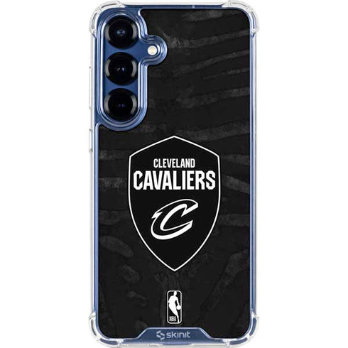 NBA Cleveland Cavaliers Black Animal Print Galaxy S25 Clear Case