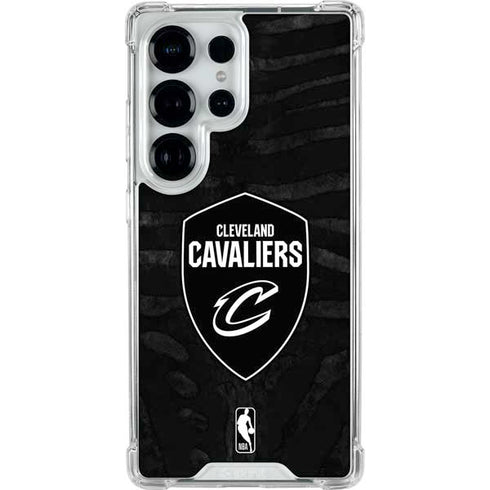 NBA Cleveland Cavaliers Black Animal Print Galaxy S25 Ultra Clear Case