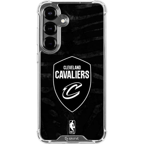 NBA Cleveland Cavaliers Black Animal Print Galaxy S26 Clear Case