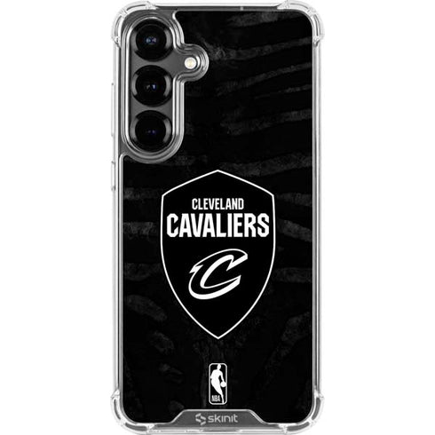 NBA Cleveland Cavaliers Black Animal Print Galaxy S26 Plus Clear Case