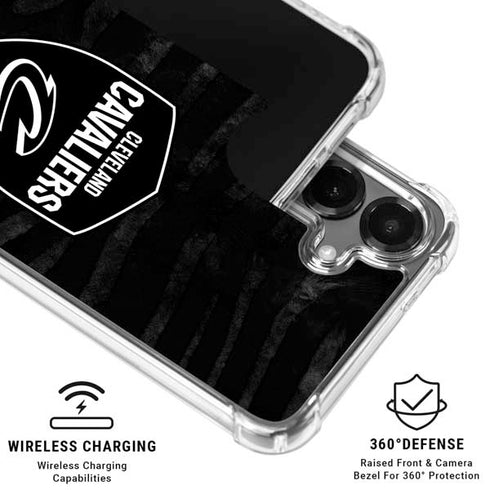 NBA Cleveland Cavaliers Black Animal Print Galaxy S26 Plus Clear Case
