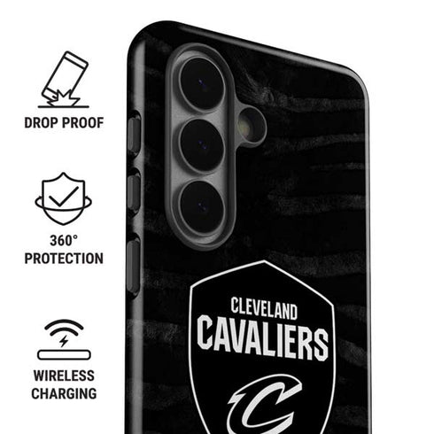 NBA Cleveland Cavaliers Black Animal Print Galaxy S26 Plus Impact Case