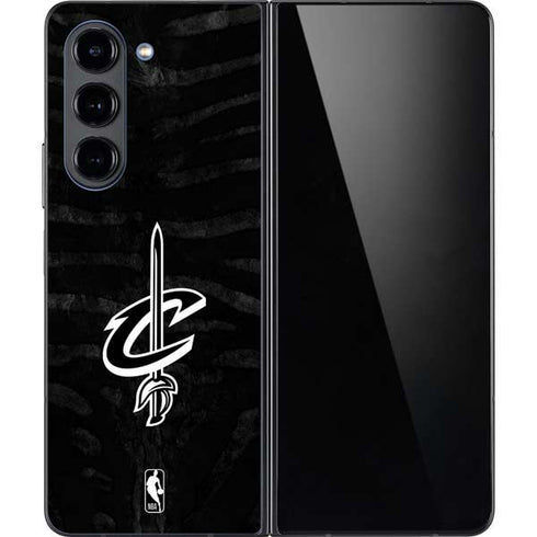 NBA Cleveland Cavaliers Black Animal Print Galaxy Z Fold5 5G Skin