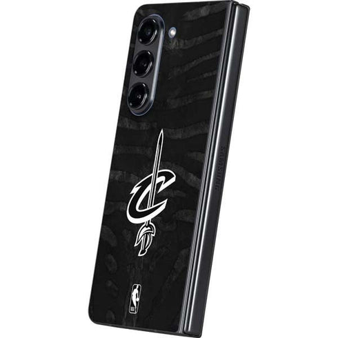 NBA Cleveland Cavaliers Black Animal Print Galaxy Z Fold5 5G Skin