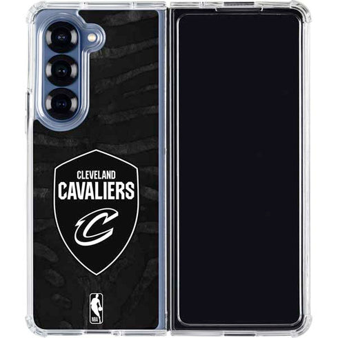 NBA Cleveland Cavaliers Black Animal Print Galaxy Z Fold6 Clear Case