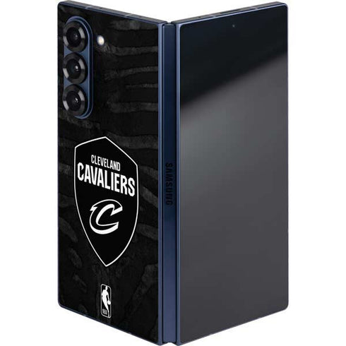 NBA Cleveland Cavaliers Black Animal Print Galaxy Z Fold6 Skin