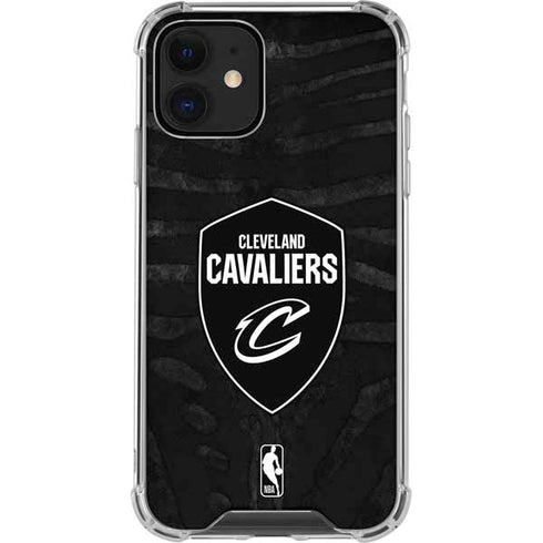 NBA Cleveland Cavaliers Black Animal Print iPhone 12 Mini Clear Case