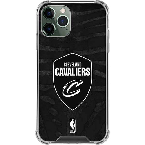 NBA Cleveland Cavaliers Black Animal Print iPhone 12 Pro Clear Case