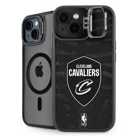 NBA Cleveland Cavaliers Black Animal Print iPhone 14 Kickstand Case