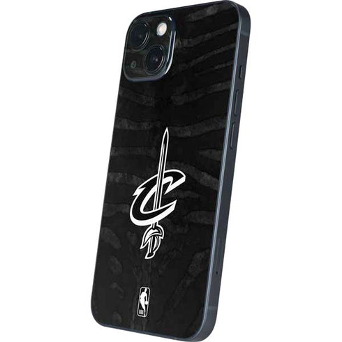 NBA Cleveland Cavaliers Black Animal Print iPhone 15 Skin