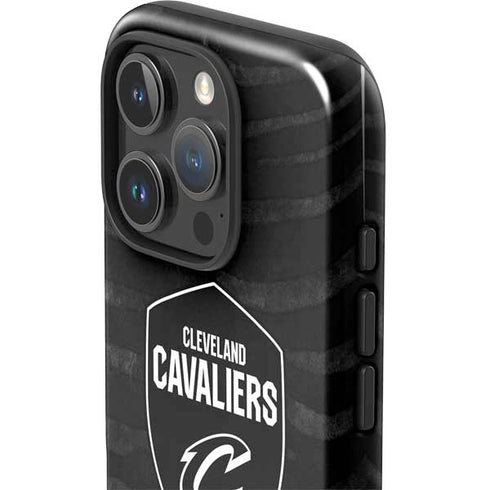 NBA Cleveland Cavaliers Black Animal Print iPhone 16 Pro Impact Case