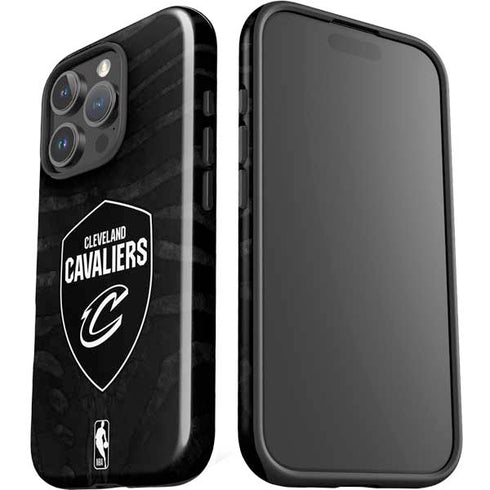 NBA Cleveland Cavaliers Black Animal Print iPhone 16 Pro Impact Case