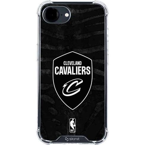 NBA Cleveland Cavaliers Black Animal Print iPhone 16e Clear Case