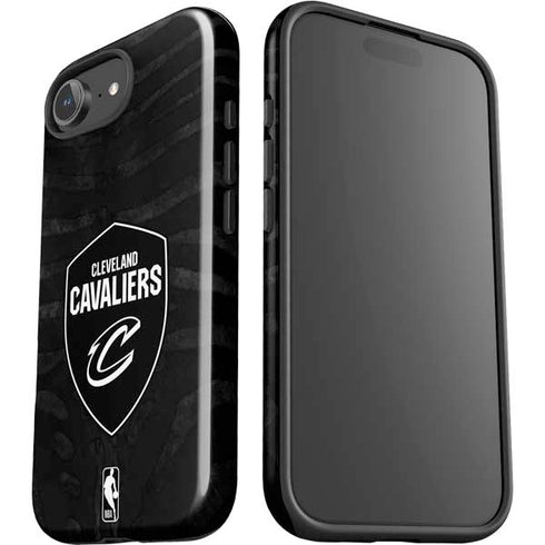 NBA Cleveland Cavaliers Black Animal Print iPhone 16e Impact Case
