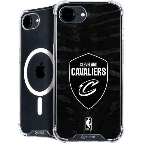 NBA Cleveland Cavaliers Black Animal Print iPhone 16e MagSafe Case