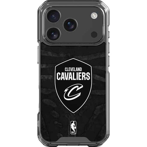 NBA Cleveland Cavaliers Black Animal Print iPhone 18 Pro Clear Case