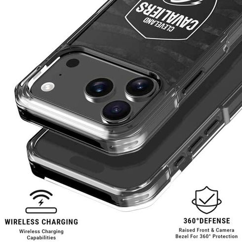 NBA Cleveland Cavaliers Black Animal Print iPhone 18 Pro Clear Case