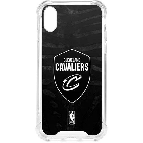 NBA Cleveland Cavaliers Black Animal Print iPhone XS Clear Case