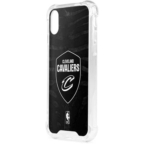 NBA Cleveland Cavaliers Black Animal Print iPhone XS Clear Case