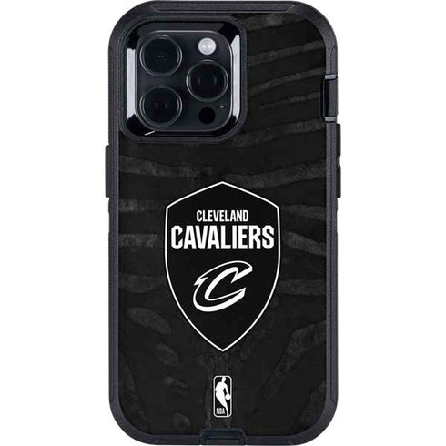 NBA Cleveland Cavaliers Black Animal Print Otterbox Defender iPhone Skin