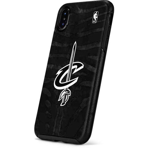 NBA Cleveland Cavaliers Black Animal Print Otterbox Symmetry iPhone Skin