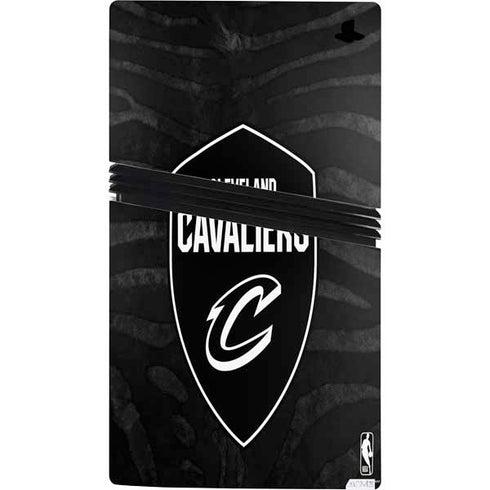 NBA Cleveland Cavaliers Black Animal Print PS5 Pro Bundle Skin